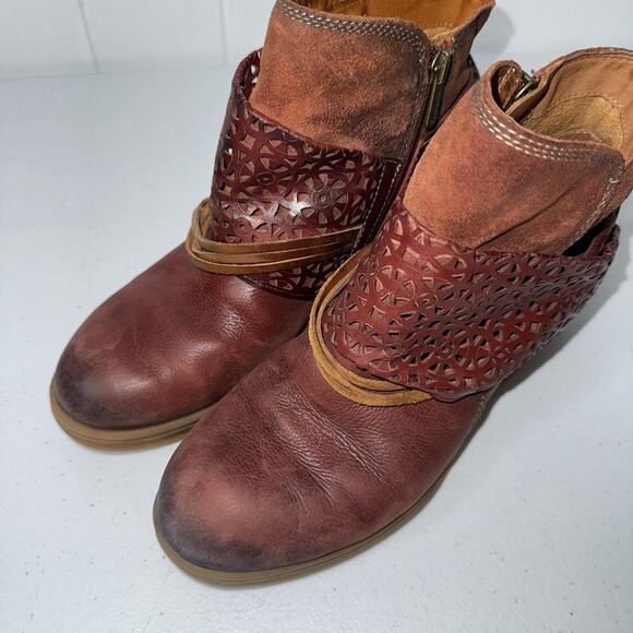 Pikolinos Women’s Lyon Ankle Boot Burgundy Red Leather Size 37 - Picture 5 of 9